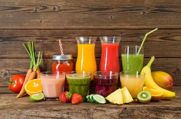 jugos de frutas y verduras para una dieta de bebidas