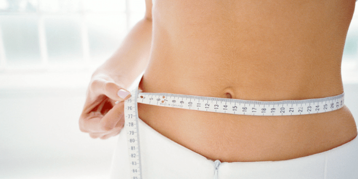 medida de la cintura durante la dieta de la sandia